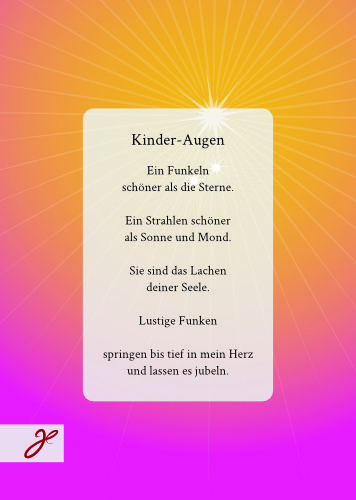 Lyrikkarte Kinderaugen