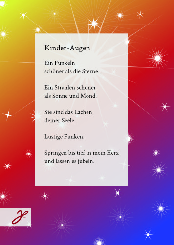 Lyrikkarte Kinderaugen