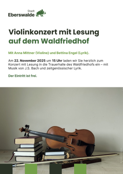 Violinenkonsert mit Lesung